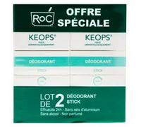 Parapharmacie > Hygiène & Premiers soins > Déodorants RoC Keops Déodorant Stick2 x 40 ml
