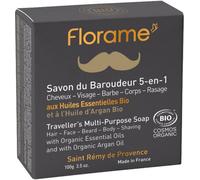 Parapharmacie > Hygiène & Premiers soins > Douche et bain > Pains de savon Florame Homme Savon du Baroudeur 5-en-1 Bio 100 g - Pains de savon - Pharmacie en ligne LaSante.net
