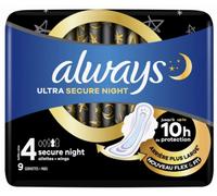 Always Serviettes Ultra Secure Night avec Ailettes 9 unités