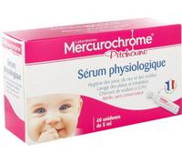 Parapharmacie > Hygiène & Premiers soins > Nez Mercurochrome Pitchoune Sérum Physiologique 40 Unidoses de 5 ml - Nez - Pharmacie en ligne LaSante.net