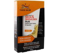 Tiger Balm - Crème Neck and Shoulder - Réduit tensions et fatigue de la nuque et des épaules grâce au massage - Application facile, penètre rapidement - Tube 50g