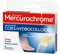 Parapharmacie > Hygiène & Premiers soins > Premiers soins > Pansements > Pansements hydrocolloïdes Mercurochrome Pansements Hydrocolloïdes Cors x 8 - Pansements hydrocolloïdes - Pharmacie en ligne LaS