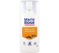 MARIE ROSE - Spray Répulsif et Apaisant Anti-Moustiques - Protection 6H contre les Moustiques Communs et les Moustiques Tigres - Dès 3 Ans - Fabriqué en France
