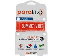 Parakito Bracelet Anti-Moustique Rechargeable Adulte Orange Summer Vibes 1 Pièce