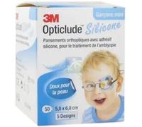 Parapharmacie > Hygiène & Premiers soins > Produits de Premiers Soins 3M Opticlude Silicone 5.0 x 6.0 cm Garçons Pansements x 50 - Premiers soins - Pharmacie en ligne LaSante.net