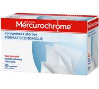 Parapharmacie > Hygiène & Premiers soins > Produits de Premiers Soins Mercurochrome Compresses Stériles x 60 - Premiers soins - Pharmacie en ligne LaSante.net