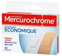 Parapharmacie > Hygiène & Premiers soins > Produits de Premiers Soins Mercurochrome Pansements Economique x 20 - Premiers soins - Pharmacie en ligne LaSante.net