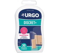 Parapharmacie > Hygiène & Premiers soins > Produits de Premiers Soins > Pansements > Pansements de premiers soins Urgo Discret + Compresses Anti-Adhérentes Pansements Transparents 2 Formats x 30