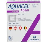 Parapharmacie > Hygiène & Premiers soins > Produits de Premiers Soins > Pansements > Pansements hydrocellulaires Aquacel Foam Pansement Non-Adhésif 8CMX8CM x 10 - Pansements hydrocellulaires - Pharmac