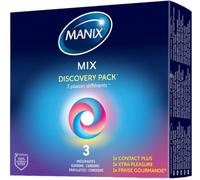 Parapharmacie > Hygiène & Premiers soins > Produits de Sexualité > Préservatifs Manix Mix Discovery Pack Préservatifs x 3