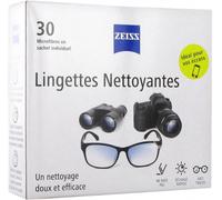 Parapharmacie > Hygiène & Premiers soins > Produits d'Hygiène des Yeux Zeiss Lingettes Nettoyantes pour Lunettes x 30 - Hygiène des yeux - Pharmacie en ligne LaSante.net