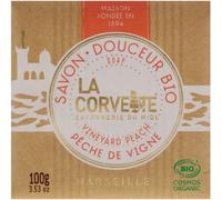 La Corvette Marseille Savon Douceur Bio Pêche de Vigne 100g