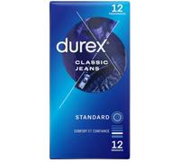 Durex Classic Jeans Préservatifs Extra Lubrifiés Confort Et Confiance 12 Pièces