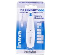 Inava Trio Compact Têtes De Brosse Étroites ISO 000 Noires 0,6mm 3 Pièces