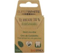 Parapharmacie > Hygiène & Premiers soins > Soins bucco-dentaires Superwhite Fil Dentaire Biodégradable 50 m - Bucco-dentaire - Pharmacie en ligne LaSante.net