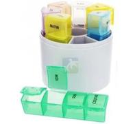 Parapharmacie > Matériel Médical > Aides au maintien à domicile > Solutions d'Aide à La Vie quotidienne Estipharm Pilulier Hebdomadaire Cylindrique 7 Jours - Aide à la vie quotidienne - Pharmacie en l