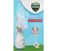 Inhalateur vapeur électrique pour adulte Vicks, idéal en cas de toux ou nez bouché, réglage de l’intensité de la vapeur, s’éteint automatiquement, tablettes aux huiles essentielles incluses - VH200