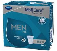 Parapharmacie > Matériel Médical > Matériel pour incontinence urinaire Hartmann Molicare Premium Men Pad 2 Gouttes x 14 - Matériel pour incontinence urinaire - Pharmacie en ligne LaSante.net