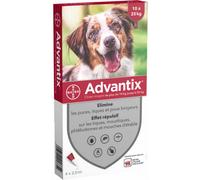Parapharmacie > Vétérinaire > Anti-parasites Advantix Chien Moyen 10-25 kilos - Anti-parasites - Pharmacie en ligne LaSante.net x 4