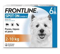 Frontline spot on chien S de 2 à 10 kg 6 pipettes