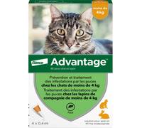 Parapharmacie > Vétérinaire > Produits Anti-parasites Pour Animaux Advantage Chat et Lapin 1 à 4 kg x 4