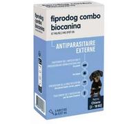 Parapharmacie > Vétérinaire > Produits Anti-parasites Pour Animaux > Anti-parasites chien Biocanina Fiprodog Combo Antiparasitaire Externe Petits Chiens 2 - 10 kg Pipettes x 3 - Anti-parasites chien -