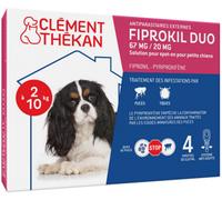Parapharmacie > Vétérinaire > Produits Anti-parasites Pour Animaux Clément Thékan Fiprokil Duo Chien 67 mg/20 mg 0,67 ml x 4 - Anti-parasites - Pharmacie en ligne LaSante.net
