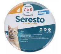 Seresto Collier Chats - Protection anti puces et anti tiques pour chat - Collier Seresto pour chat avec protection longue durée de 7 à 8 mois - Gris