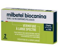 Parapharmacie > Vétérinaire > Produits Anti-parasites Pour Animaux > Vermifuges Pour Animaux > Vermifuges chat Biocanina Vermifuge Milbetel Chat Arôme Viande Comprimés x 2 - Vermifuges chat - Pharmaci