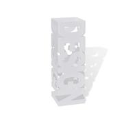 vidaXL Porte-parapluie Carré en acier enduit de poudre Blanc 48,5 cm