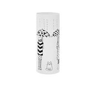 vidaXL Porte-parapluie pour femme Acier blanc avec bac d'égouttage amovible