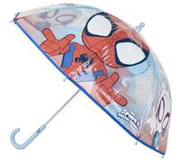 Parapluie à bulles Spidey - Ouverture manuelle - Transparent avec impression Spiderman - Fabriqué en 100% POE avec cadre en fibre de verre - Produit original conçu en Espagne