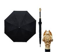 Parapluie à long manche coupe-vent Cthulhu Statue Figurine de collection longue droite en alliage de zinc Vintage Bâton Parapluie Artisanat, moyen, Classique