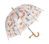 Parapluie à Long Manche imprimé pour Enfants, léger et Durable, avec 8 Baleines pour Une Couverture maximale. (Coffee, 70X68cm)