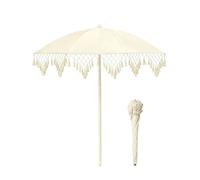 Parapluie À Pompon Triangulaire en Coton De 1,6 M, Pare-Soleil Extérieur Et Parapluie De Protection Solaire, Revêtement Imperméable, Durable.(2m)