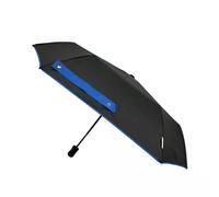 Parapluie automatique pliable noir bordure bleu denim SMATI