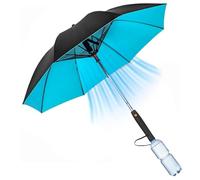 Parapluie Avec Ventilateur Et Brumisateur, Parapluie Anti Uv Solaire SPF 50, 3 En 1 Ombrelle Anti Uv Avec Ventilateur, Parapluie Rafraîchissant Pour Camping, Extérieure, Plage