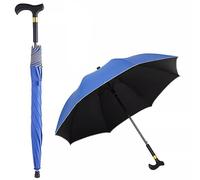 Parapluie canne de marche, anti-glisse, coupe-vent, béquille pour tourisme urbain, bâton multifonction pour homme et femme, 83 cm