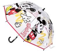 Parapluie Cloche Mickey Mouse - Imprimé Mickey Mouse - Ouverture Manuelle - Fabriqué en 100% POE avec Structure en Fibre de Verre