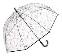 Parapluie Cloche Transparent à Pois - Femme Solide Multicolore Coeur - Diamètre 95 cm