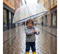 Parapluie cloche transparent Gouttes en ciel (87 cm)