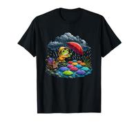 Parapluie coloré en Forme de Grenouille sous la Pluie T-Shirt