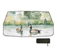 Parapluie coloré pour pare-brise, motif canards, étang, animaux canards, pare-soleil réfléchissant, pare-soleil organisateur pour véhicules, voiture, acesorios. para carros Autos