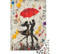 Parapluie Danse Notes Puzzle, 1000 Pièces Jeu Intérieur Adulte | 52x38cm Carton, Exercice Mental, Assemblage Précis, Amateurs D'art, Réduction Du Stress