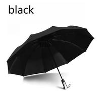 Parapluie de bain coupe-vent et anti-pluie,pliant automatique,grand parapluie d'affaires,ménage,vinyle,dix os - Type ten bones black