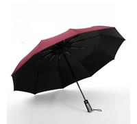 Parapluie de bain coupe-vent et anti-pluie,pliant automatique,grand parapluie d'affaires,ménage,vinyle,dix os - Type ten bones red