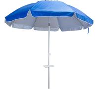 Parapluie De Jardin Maiori Ø200 Cm ¿ Structure En Aluminium,Bâche Anti-Uv,Articulation Galvanisée,Lattes En Fibre De Verre,Base À Tarière,Sac Avec Bandoulière
