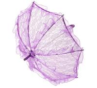 Parapluie de parasol en dentelle Élegante parapluie de dentelle décorative pour la photographie de dentelle de mariée de mariage (Purple)