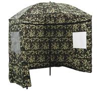 Parapluie de pêche inclinable - vidaXL - Camouflage - Polyester Oxford - 300x240 cm - Résistant aux UV - Imperméable