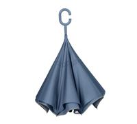 Parapluie de Pluie inversé et Droit, léger, pour Les Voyages à la Plage, Bleu